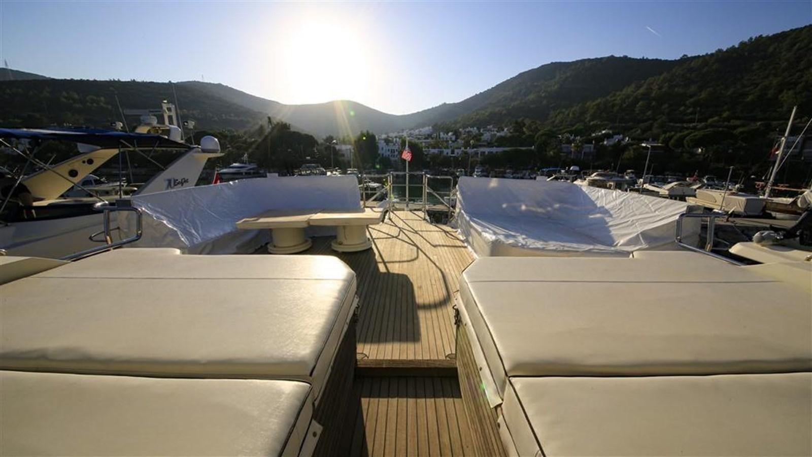 a deck with many boats aboard AGARTHA Yacht for Sale