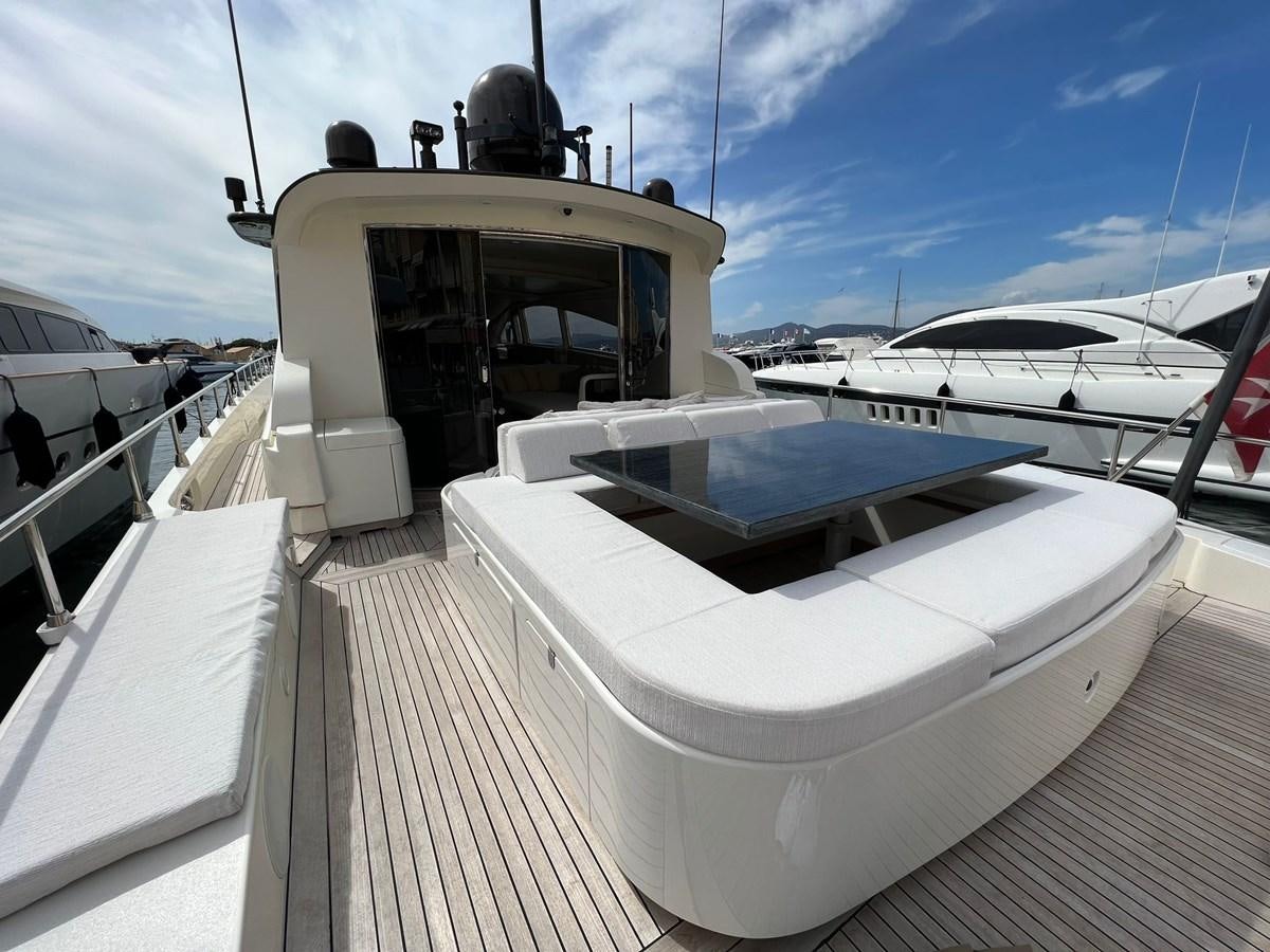 a boat on a deck aboard SAGA ONE Yacht for Sale