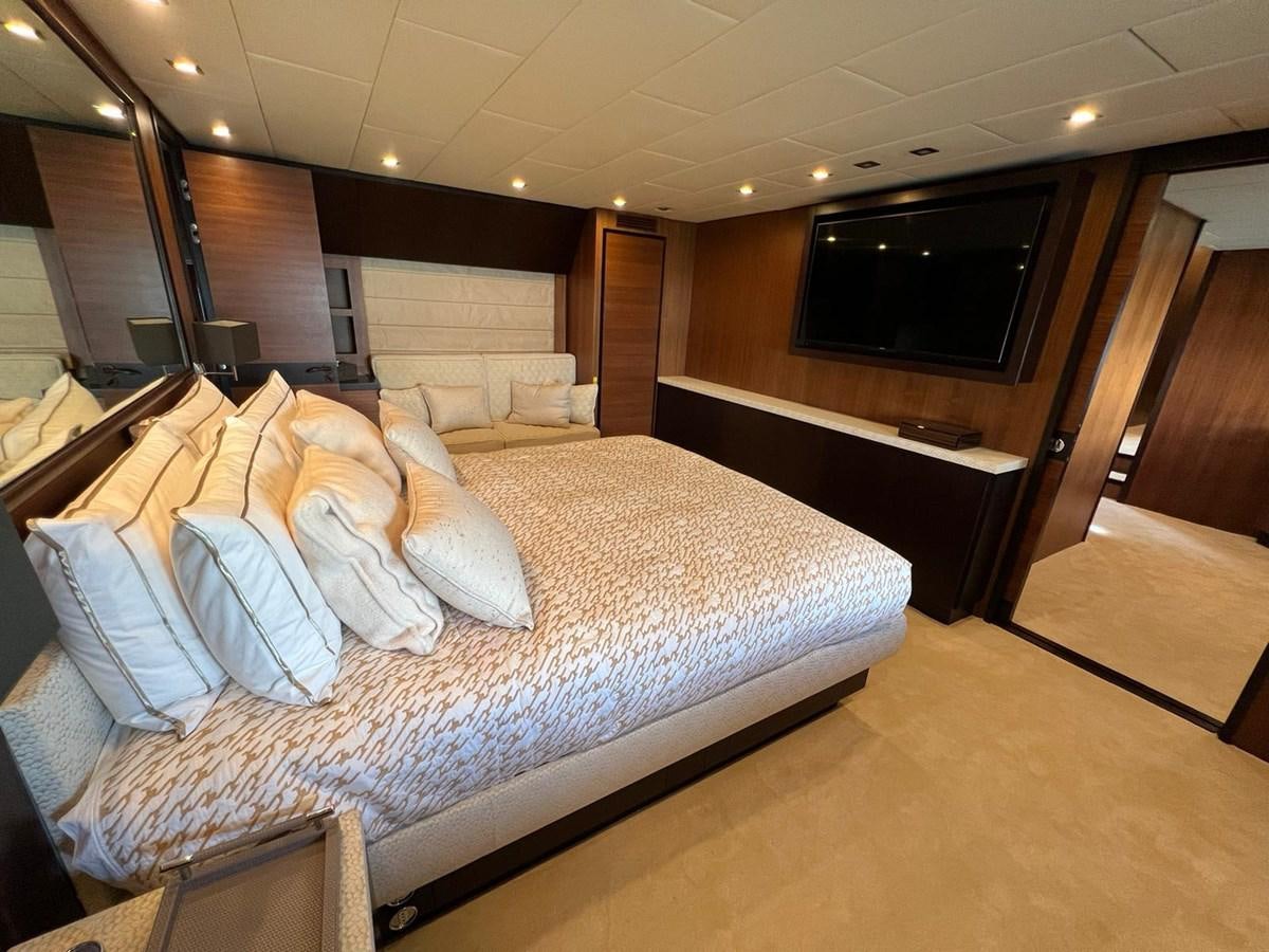 a bed in a room aboard SAGA ONE Yacht for Sale
