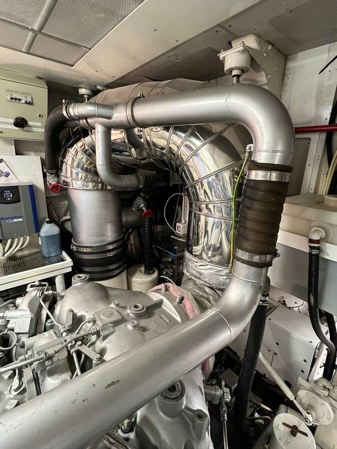 a machine with a metal cylinder aboard SAGA ONE Yacht for Sale