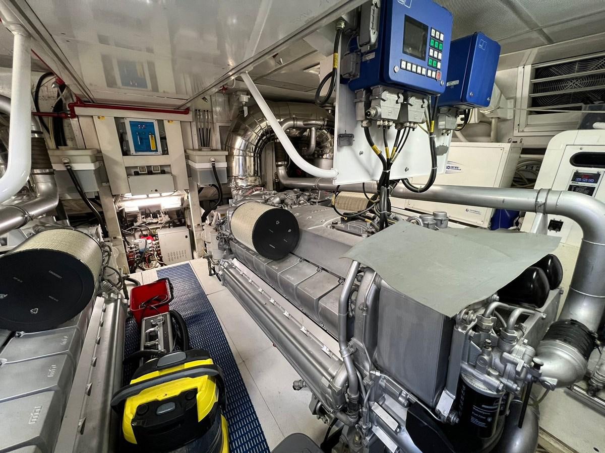 a room with machines and equipment aboard SAGA ONE Yacht for Sale