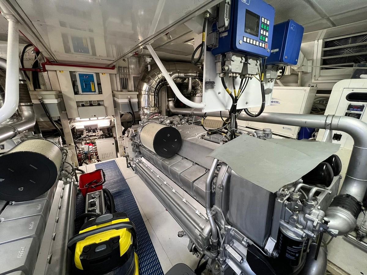 a room with machines and equipment aboard SAGA ONE Yacht for Sale