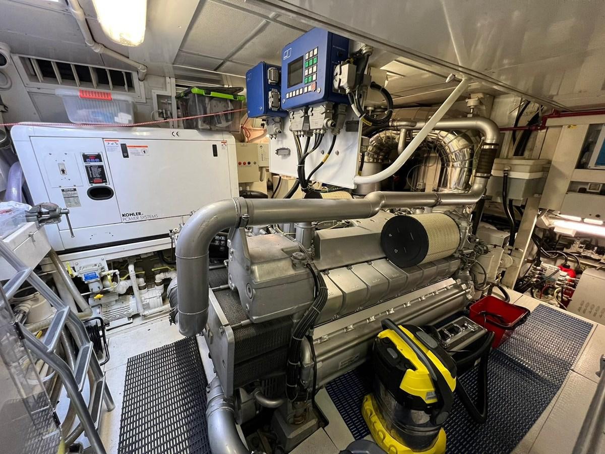 a room with machines and equipment aboard SAGA ONE Yacht for Sale