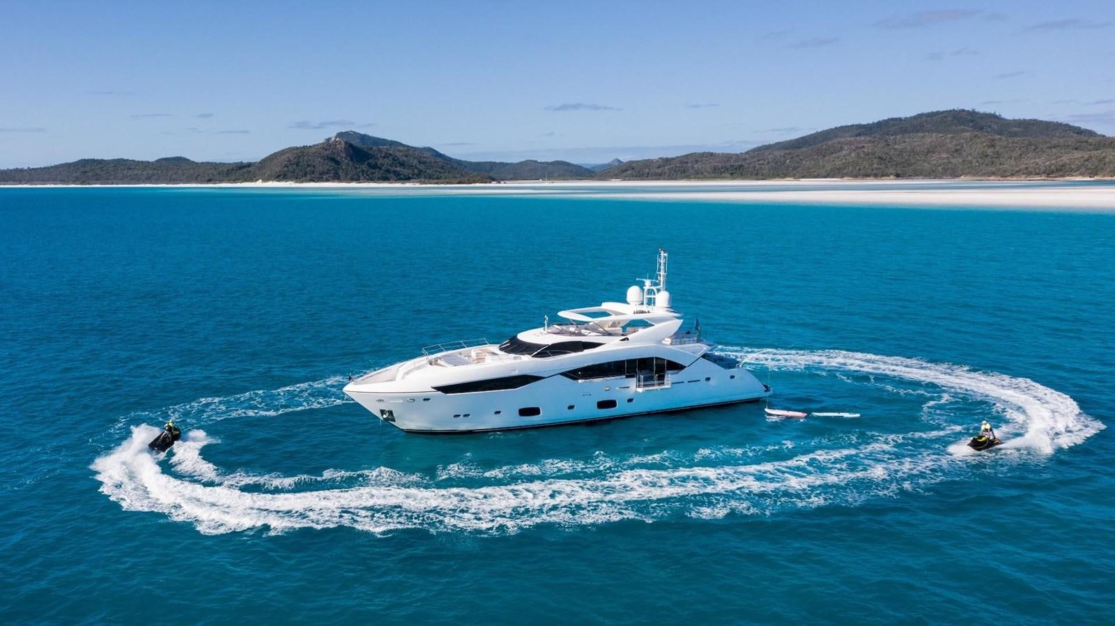a white yacht on the water aboard GEORGE P Yacht for Sale