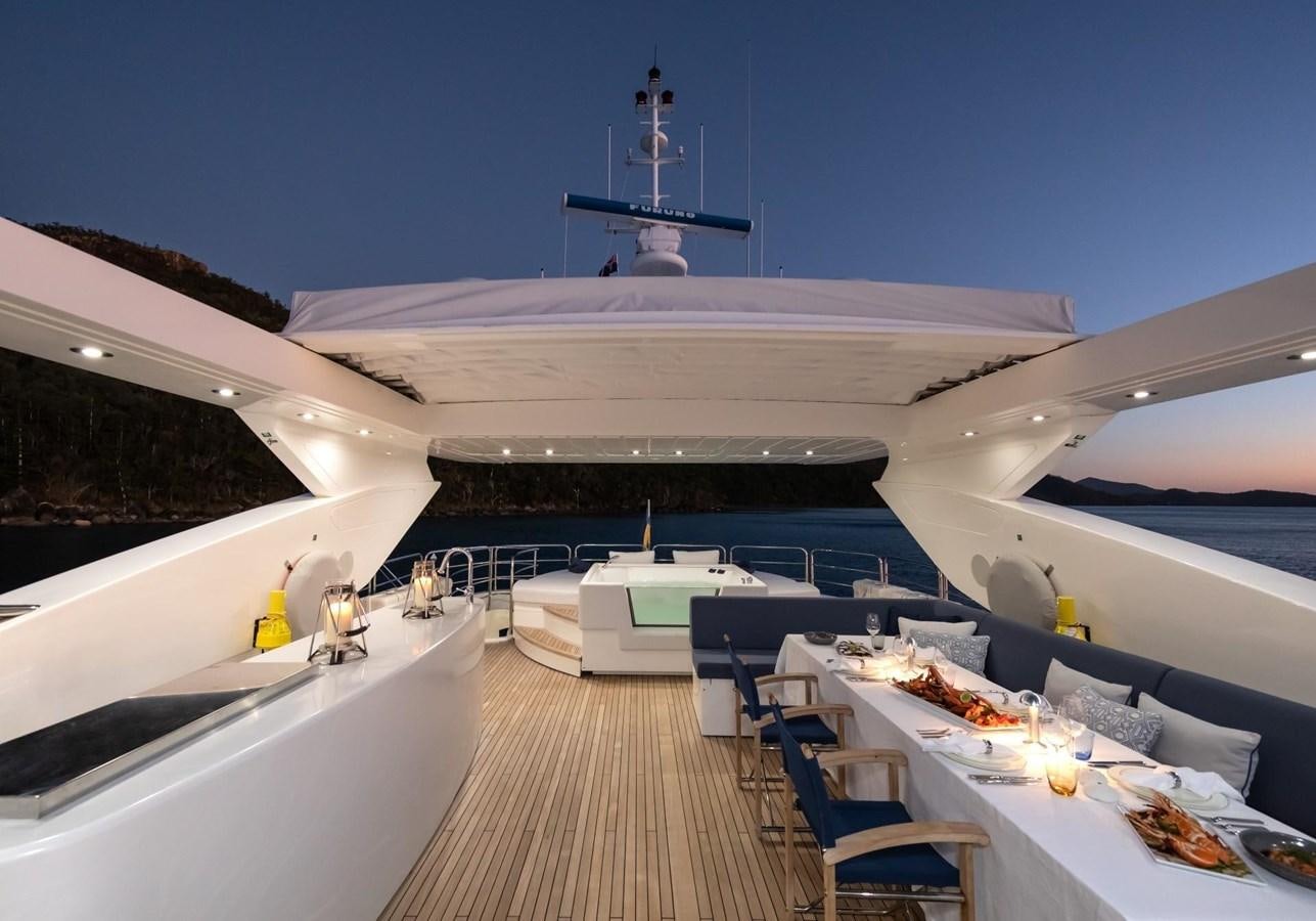 a large white ship with a deck aboard GEORGE P Yacht for Sale