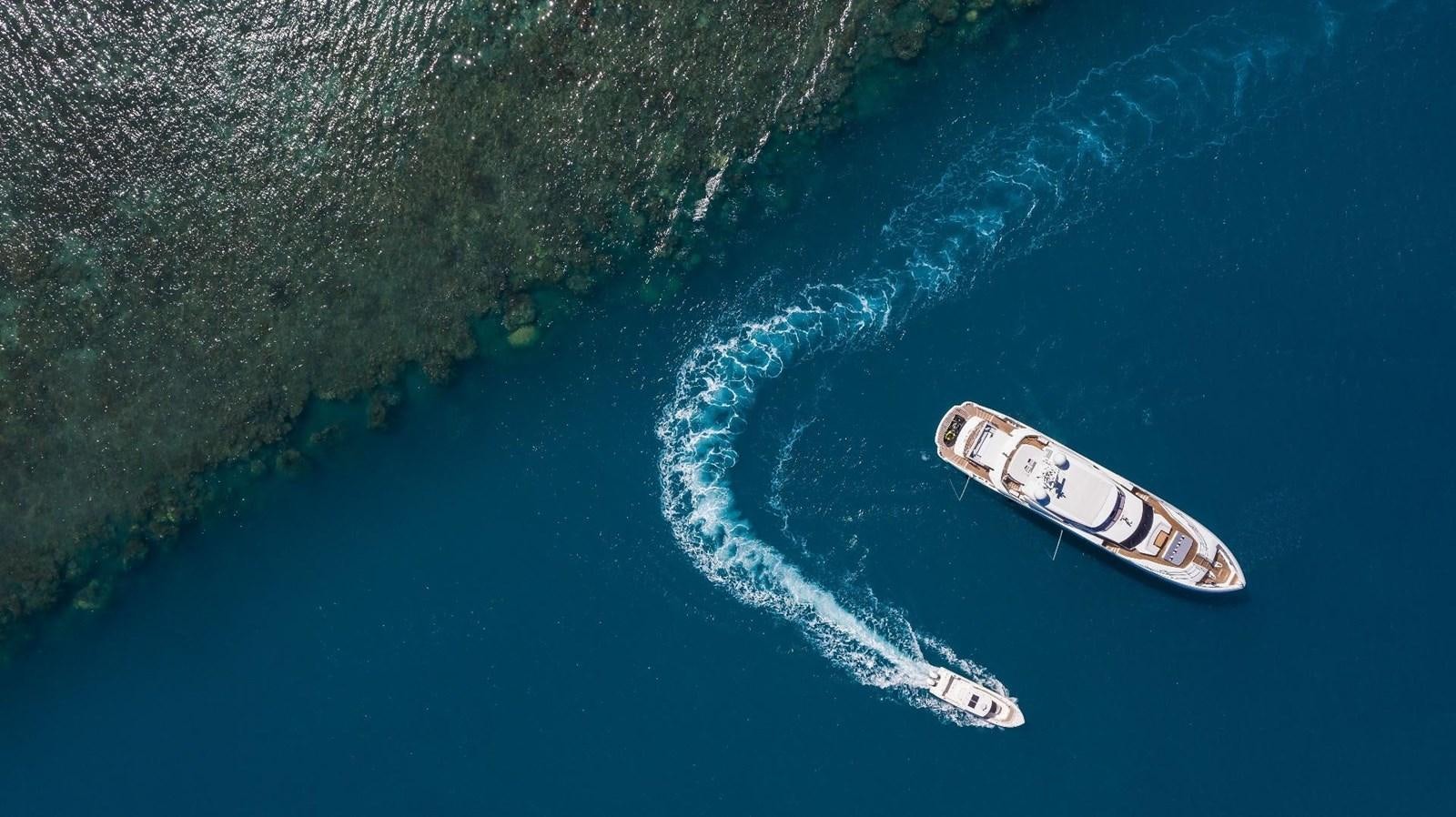 a boat in the water aboard GEORGE P Yacht for Sale
