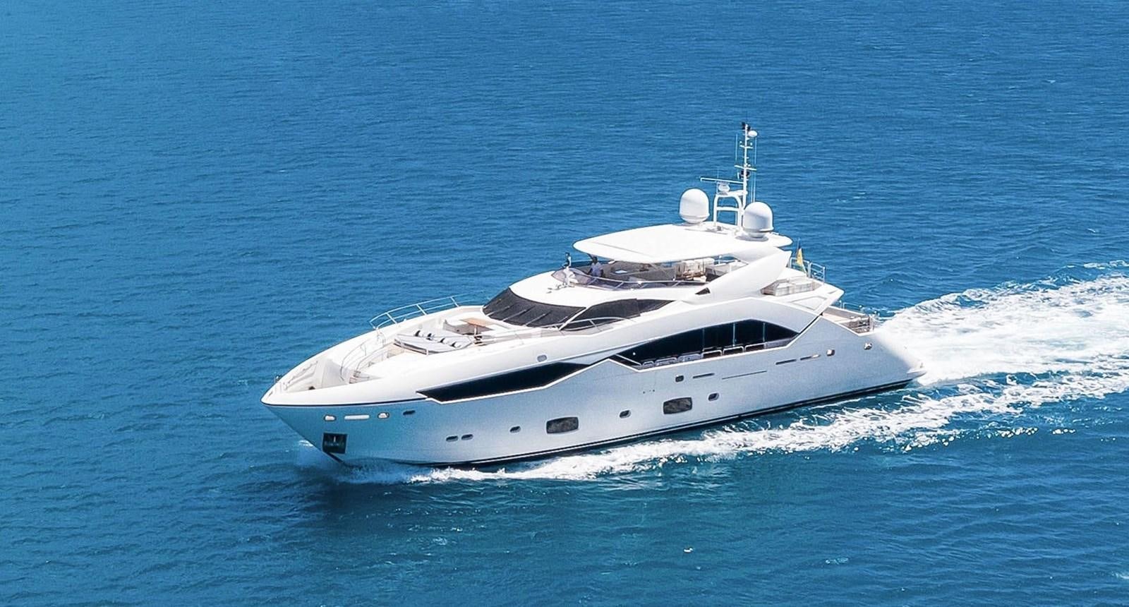 a white yacht on the water aboard GEORGE P Yacht for Sale