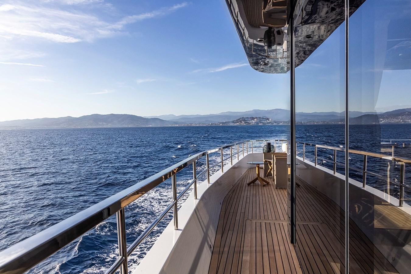 a boat on the water aboard ARCADIA 96 Yacht for Sale
