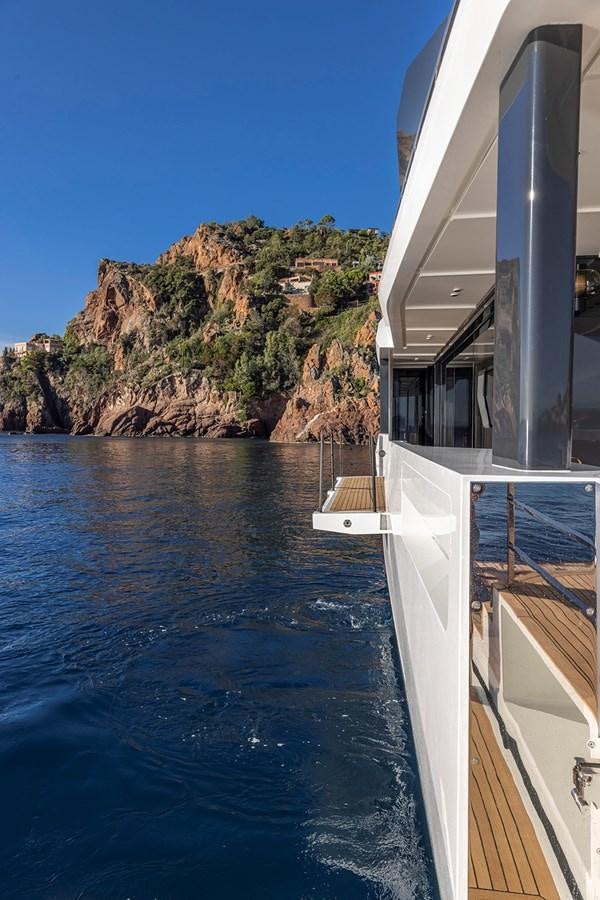 a boat on the water aboard ARCADIA 96 Yacht for Sale
