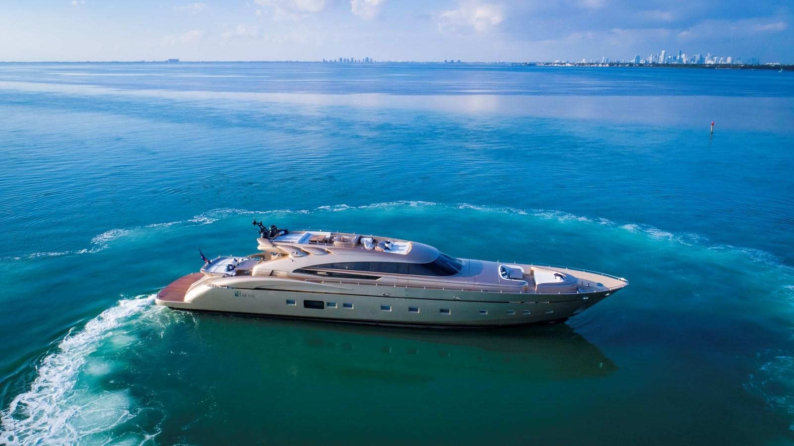 a boat in the water aboard FIVE WAVES Yacht for Sale
