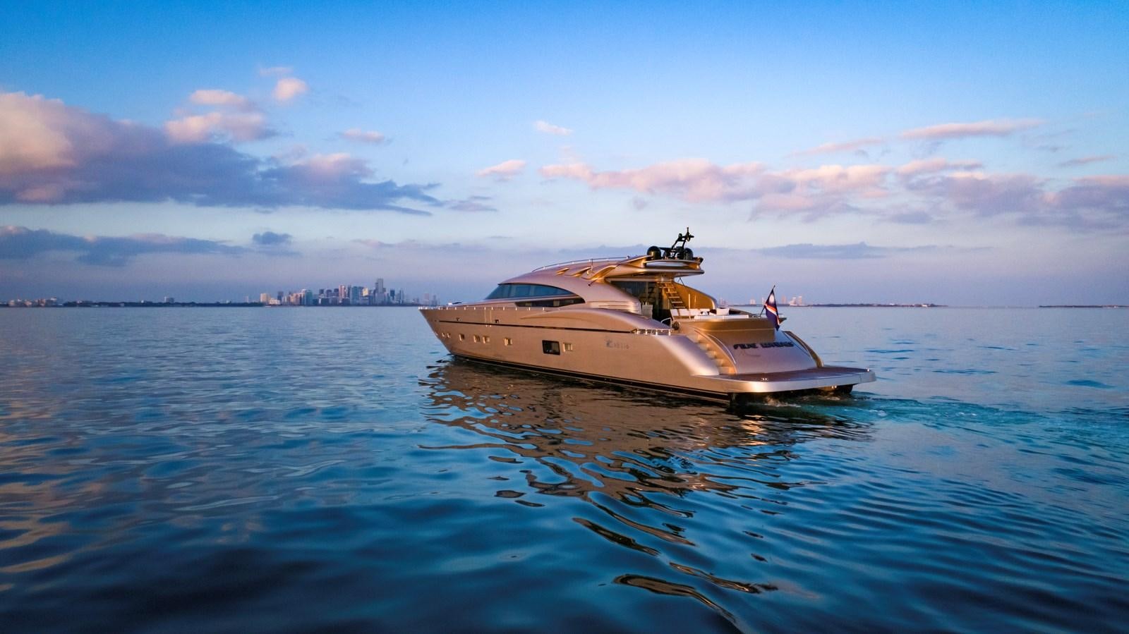 a boat in the water aboard FIVE WAVES Yacht for Sale