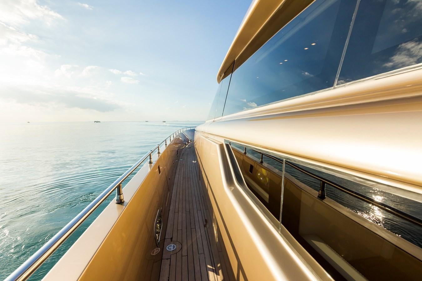 a boat on the water aboard FIVE WAVES Yacht for Sale