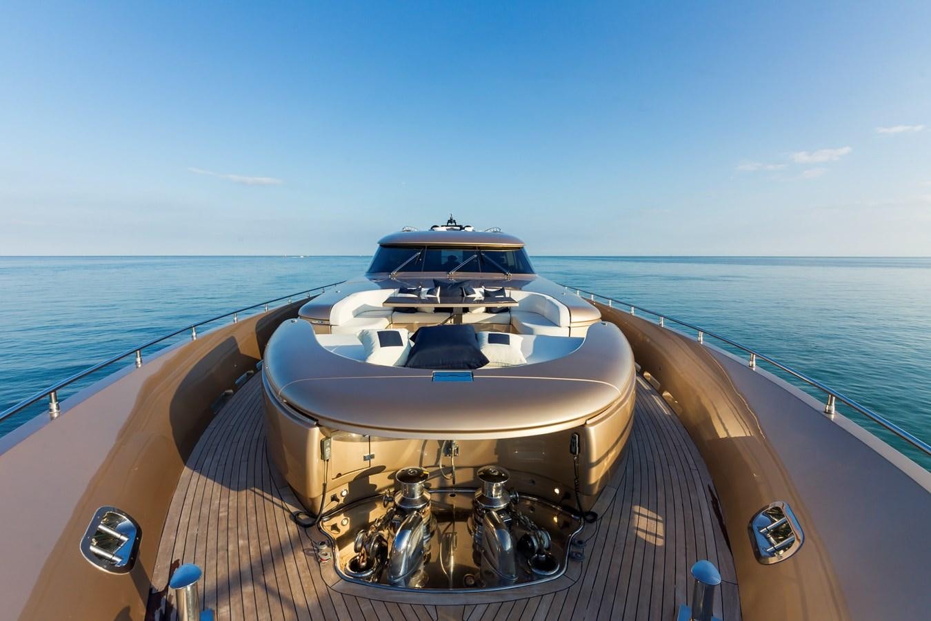 a boat on a deck aboard FIVE WAVES Yacht for Sale