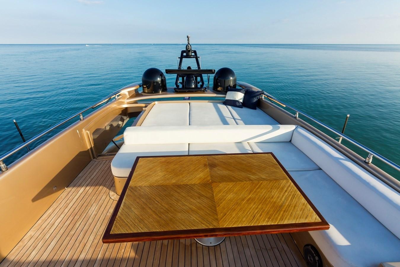 a boat on a deck aboard FIVE WAVES Yacht for Sale