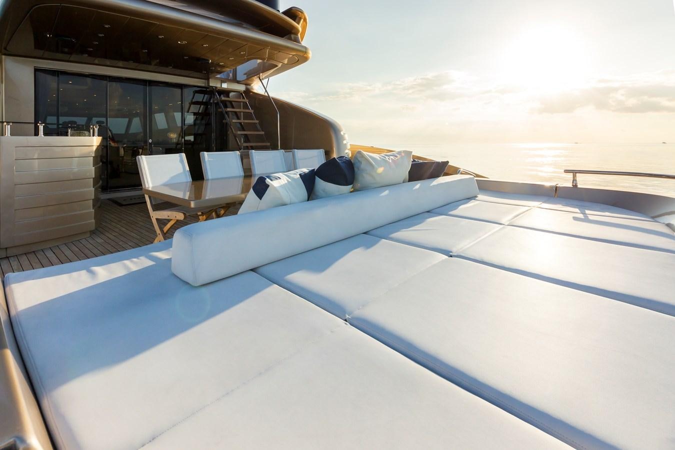a deck with a boat and a deck and a boat on it aboard FIVE WAVES Yacht for Sale