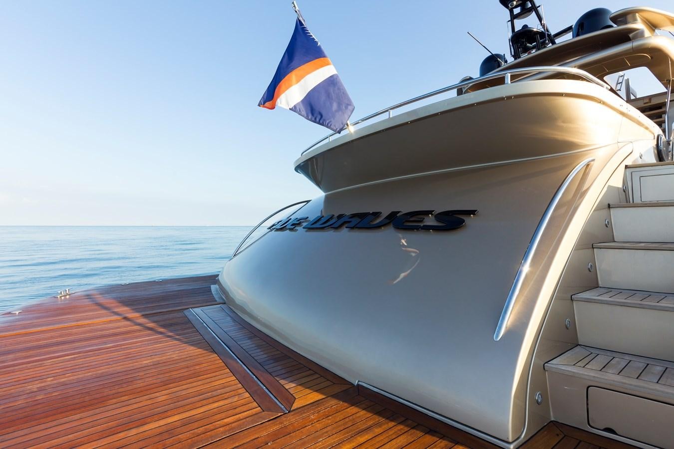a boat on a deck aboard FIVE WAVES Yacht for Sale