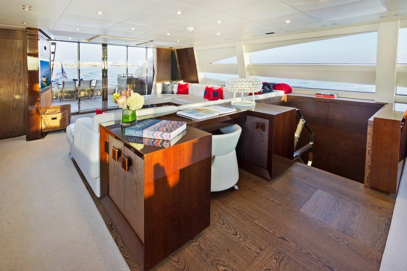 a large room with a desk and a chair aboard FIVE WAVES Yacht for Sale