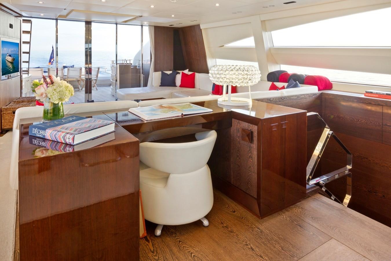 a room with a desk and a chair aboard FIVE WAVES Yacht for Sale