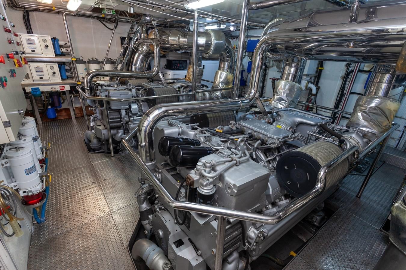 a large machine in a factory aboard SUNRISE Yacht for Sale