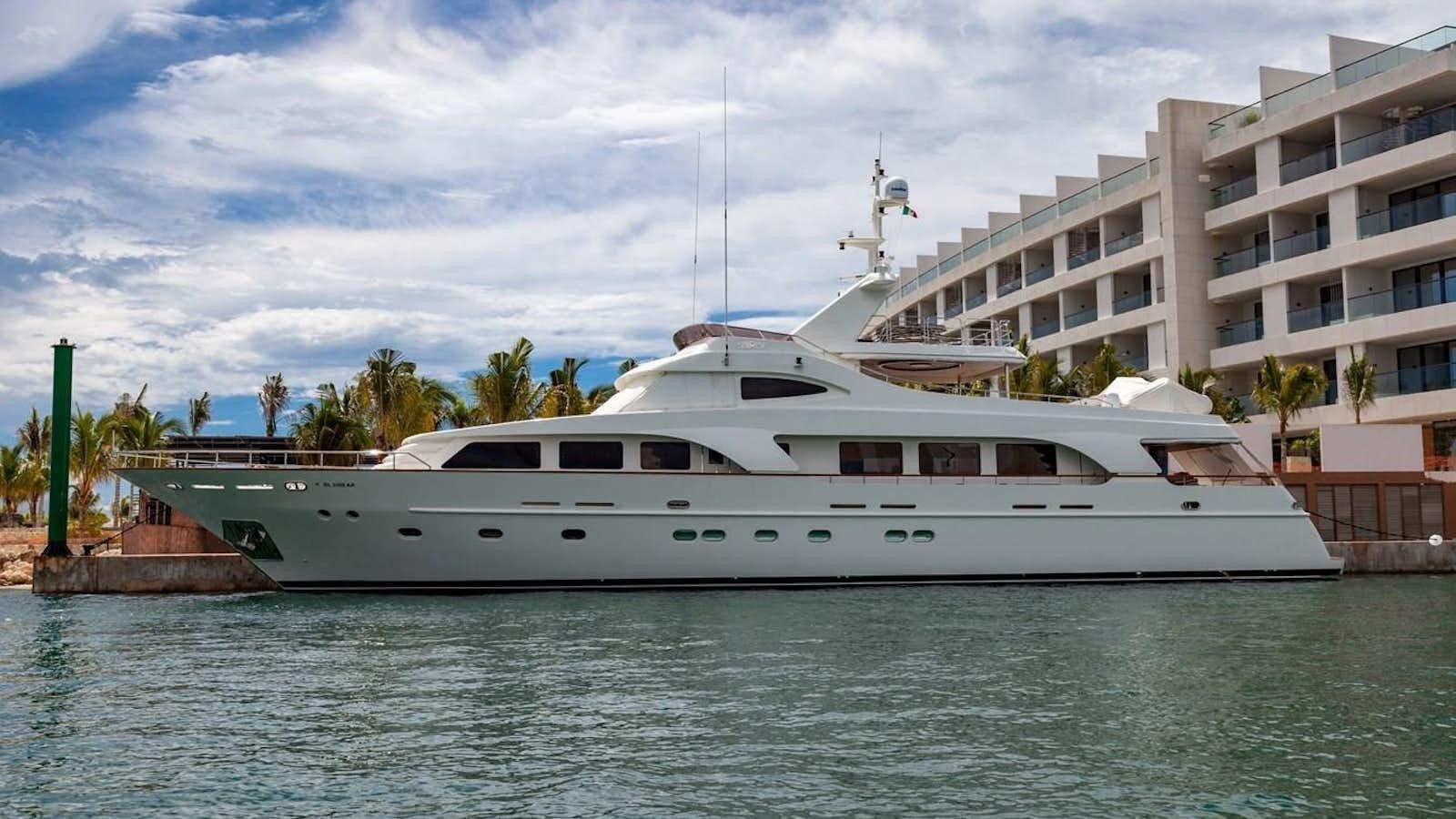 a white yacht in the water aboard SUNRISE Yacht for Sale