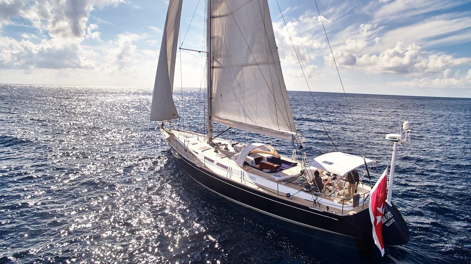 a boat on the water aboard FAR OUT Yacht for Sale