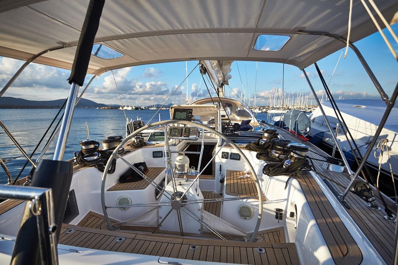 the cockpit of a plane aboard FAR OUT Yacht for Sale