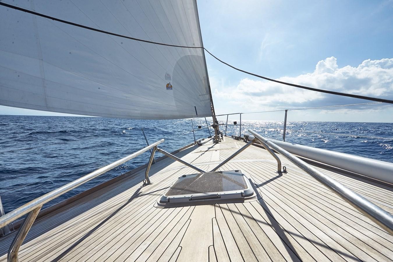 a boat on the water aboard FAR OUT Yacht for Sale