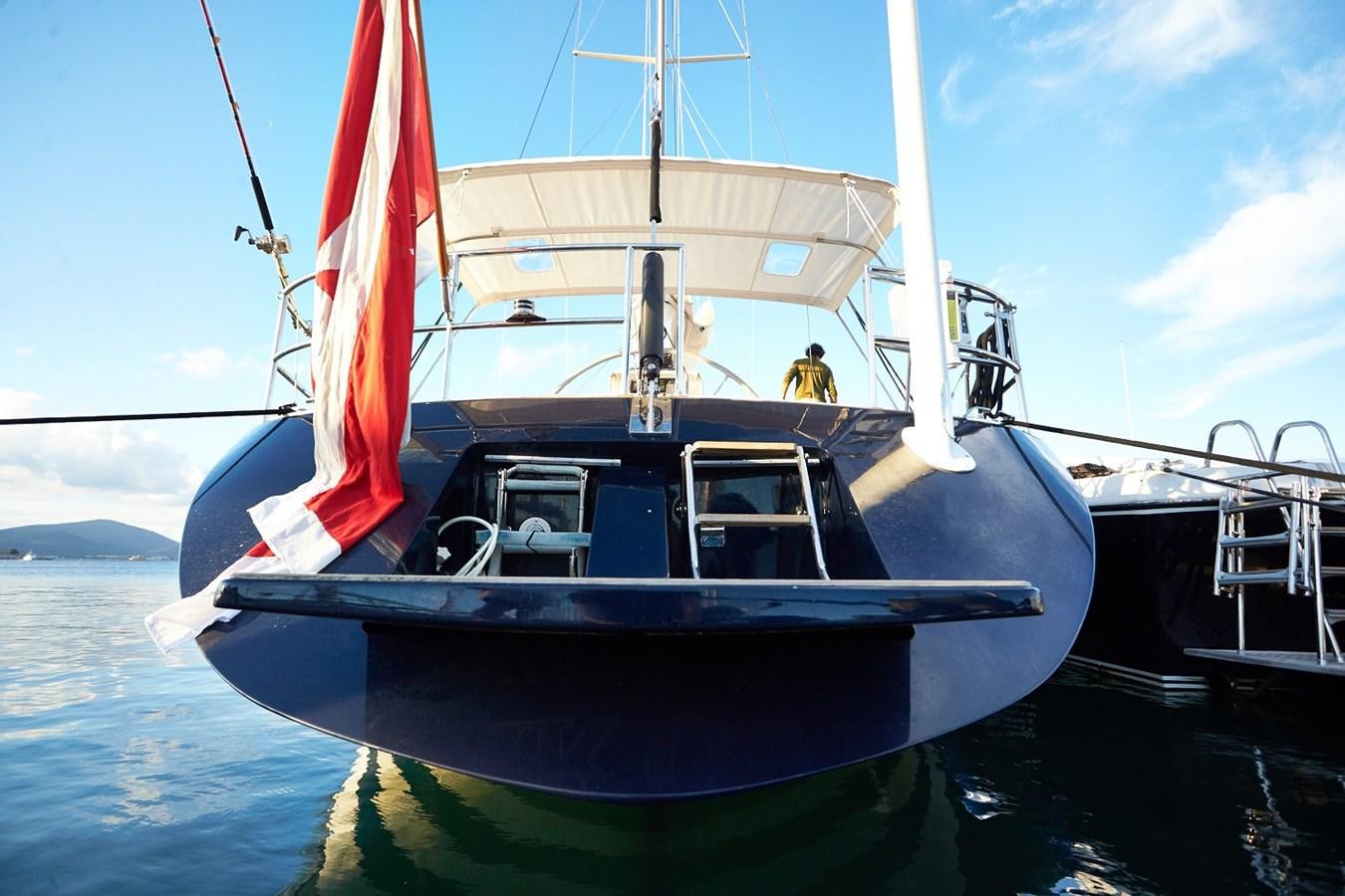 a boat on the water aboard FAR OUT Yacht for Sale