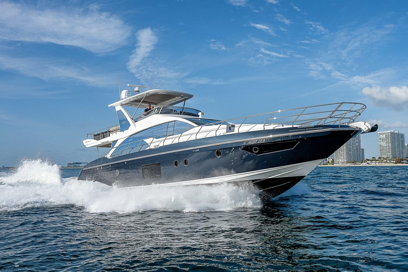 a large white boat on the water aboard FITZ SEA Yacht for Sale