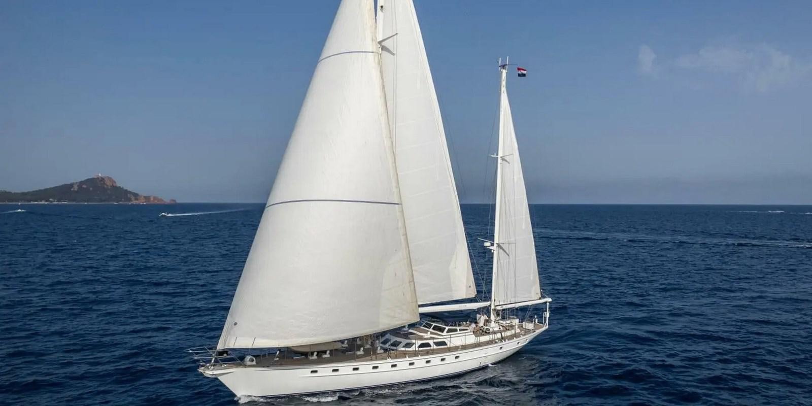 a sailboat in the water aboard ALTAIR Yacht for Sale