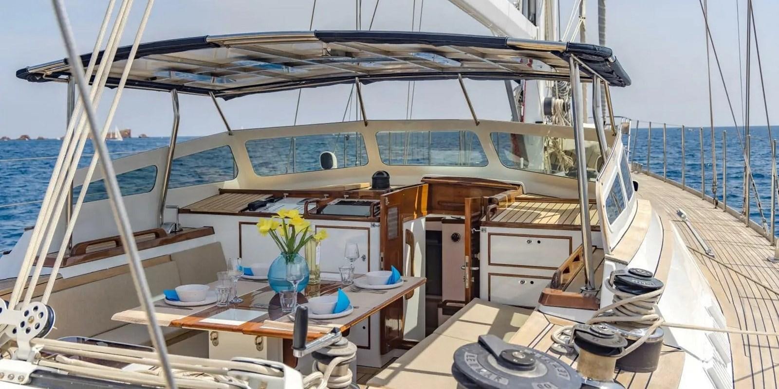 a boat on the water aboard ALTAIR Yacht for Sale