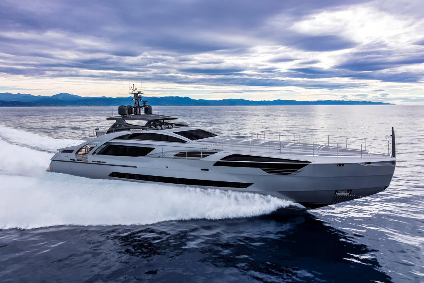 a white yacht on the water aboard CHORUSLINE Yacht for Sale