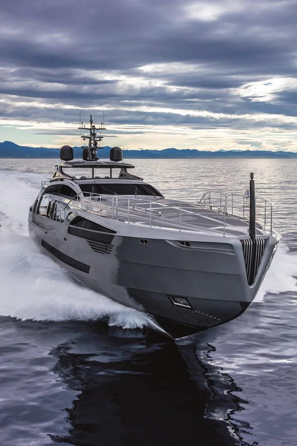 a white yacht in the water aboard CHORUSLINE Yacht for Sale