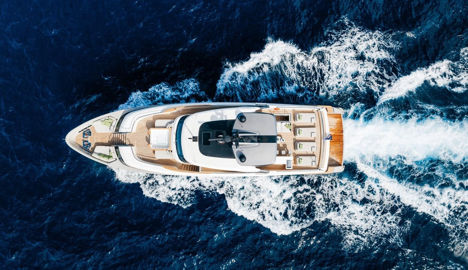 a space ship above the earth aboard PEARL Yacht for Sale