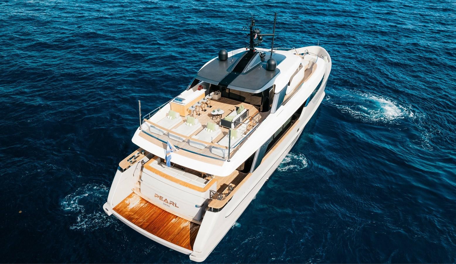 a boat in the water aboard PEARL Yacht for Sale