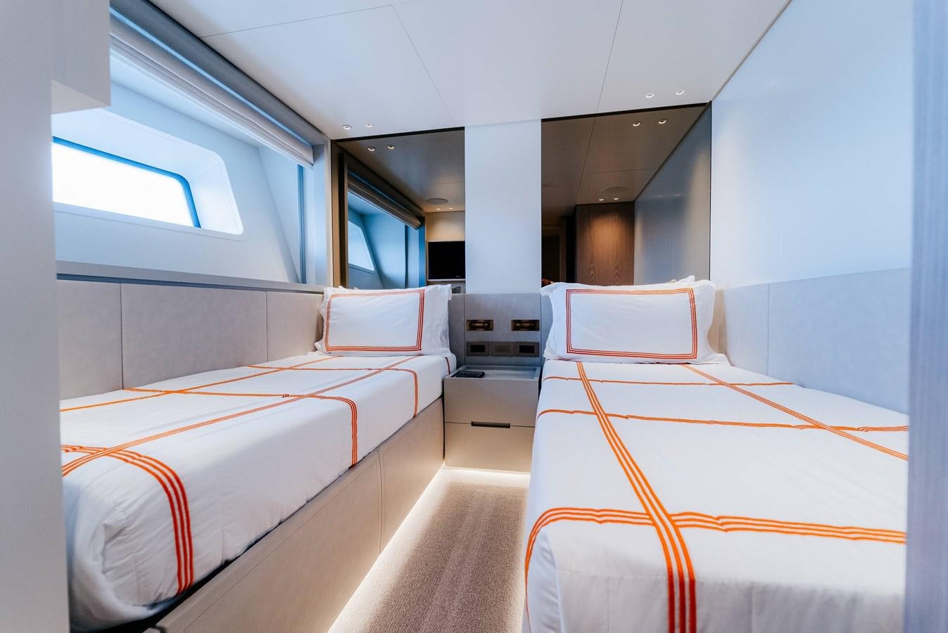 inside of a train aboard PEARL Yacht for Sale