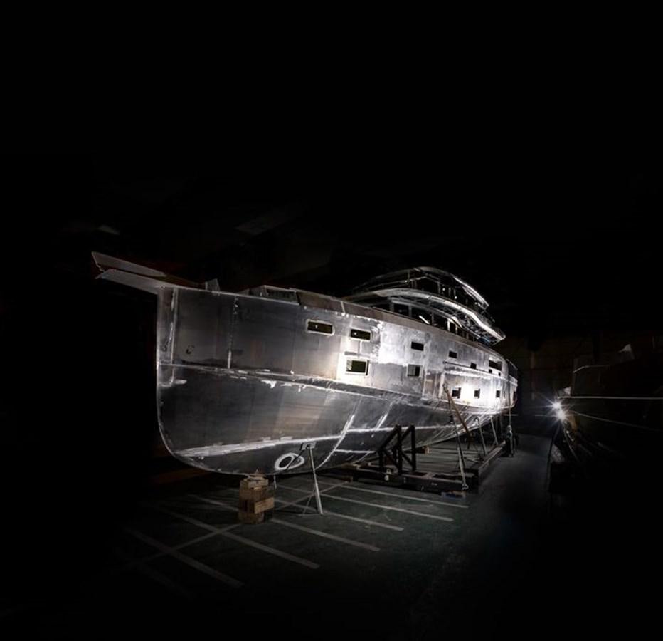 a large airplane at night aboard 2024 ARKSEN 85 - SEATTLE Yacht for Sale