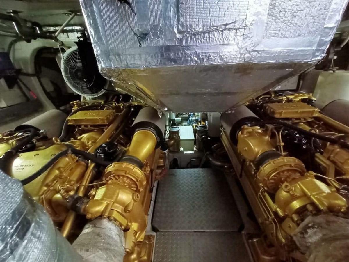 a close-up of a car engine aboard ARTENGO Yacht for Sale
