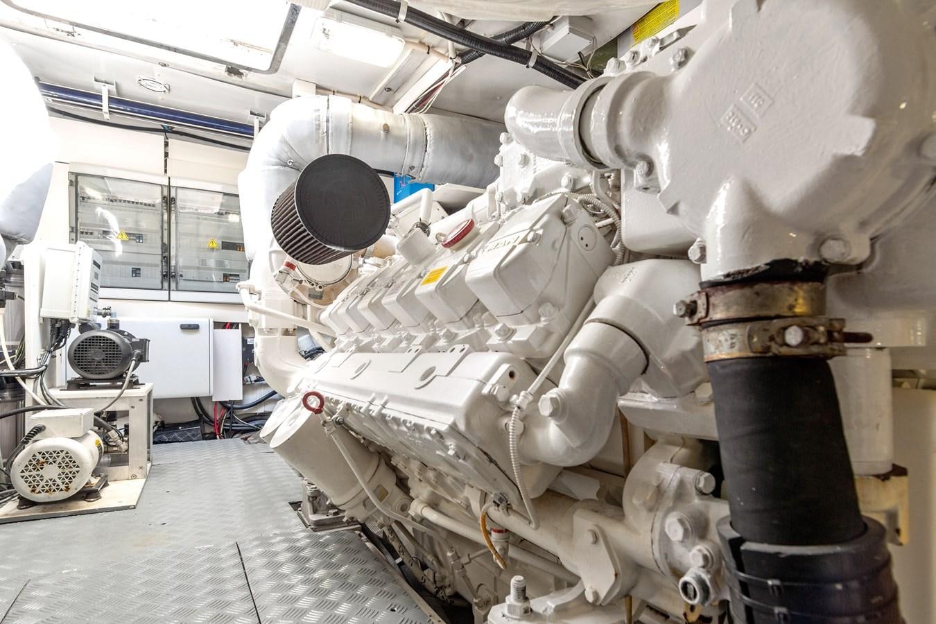 a large machine in a room aboard BLIND SQUIRREL Yacht for Sale