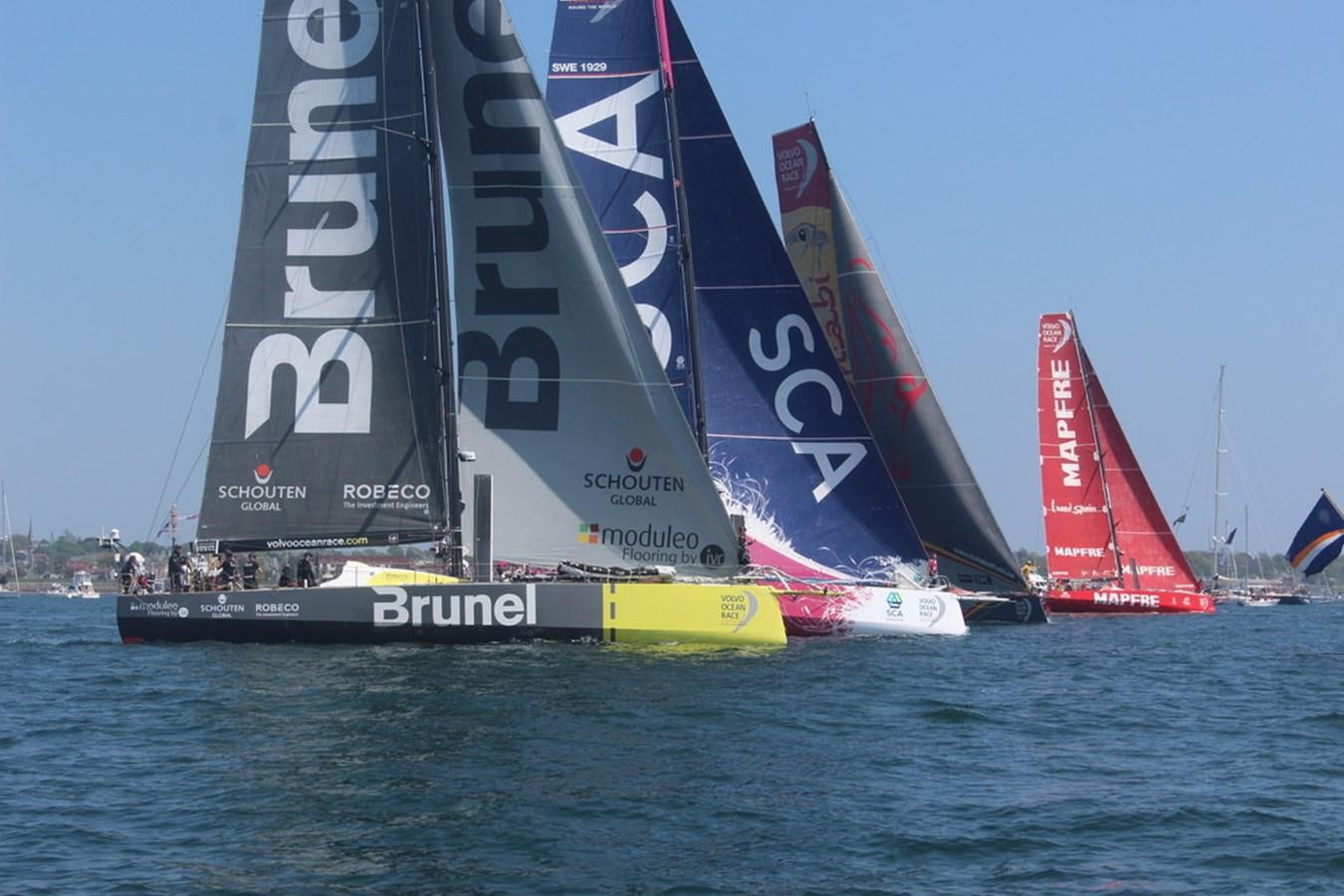 a group of sailboats on the water aboard VOLVO OCEAN 65 Yacht for Sale