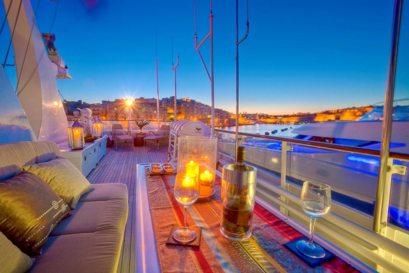 a view of a city from a balcony aboard SANSSOUCI STAR Yacht for Sale