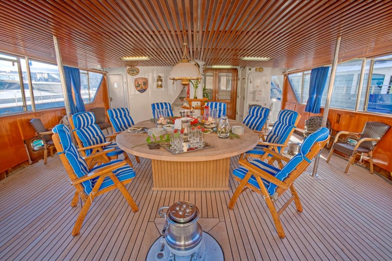a large room with tables and chairs aboard SANSSOUCI STAR Yacht for Sale