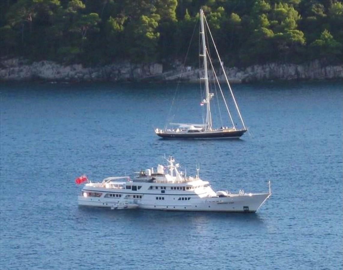 a boat sailing on the water aboard SANSSOUCI STAR Yacht for Sale