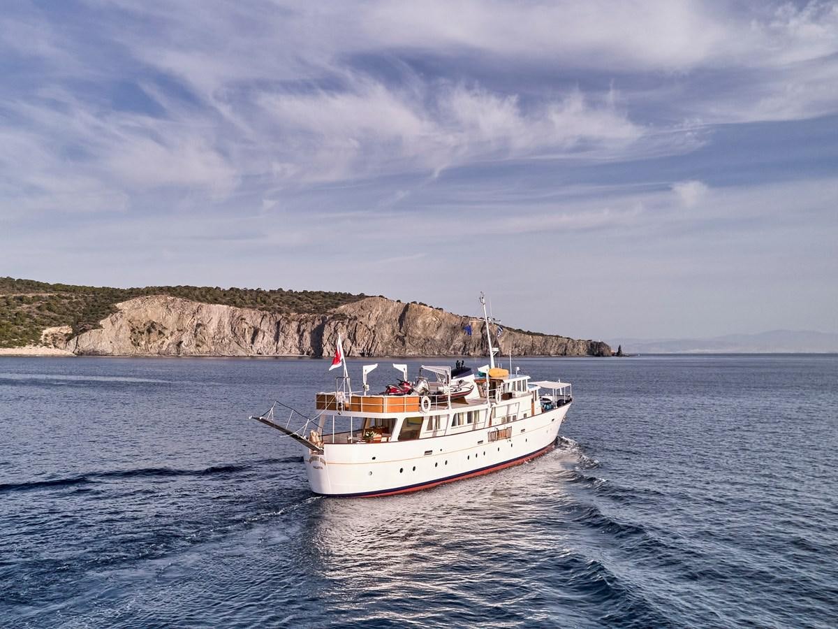 a boat on the water aboard MIDNIGHT SUN Yacht for Sale