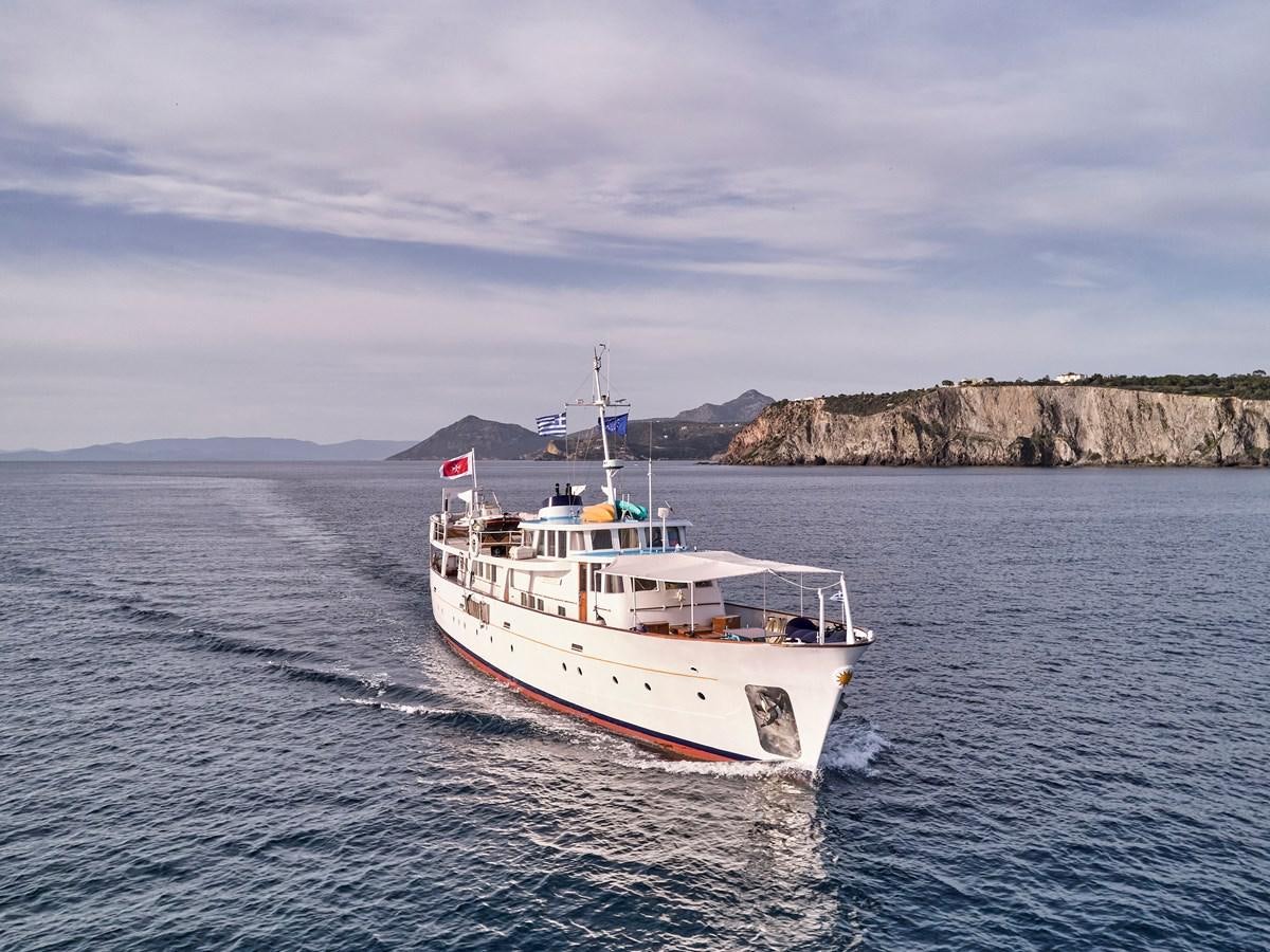 a boat on the water aboard MIDNIGHT SUN Yacht for Sale