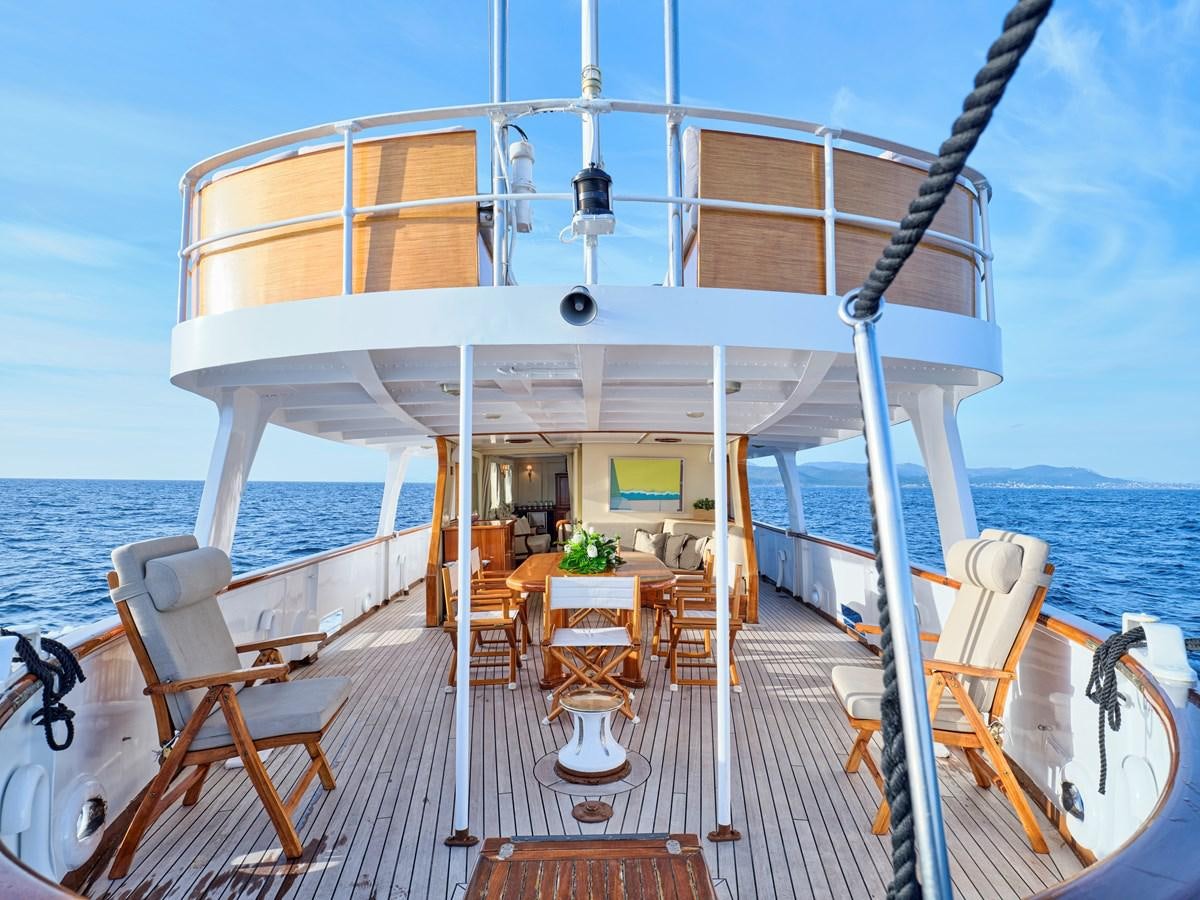 a boat on the water aboard MIDNIGHT SUN Yacht for Sale