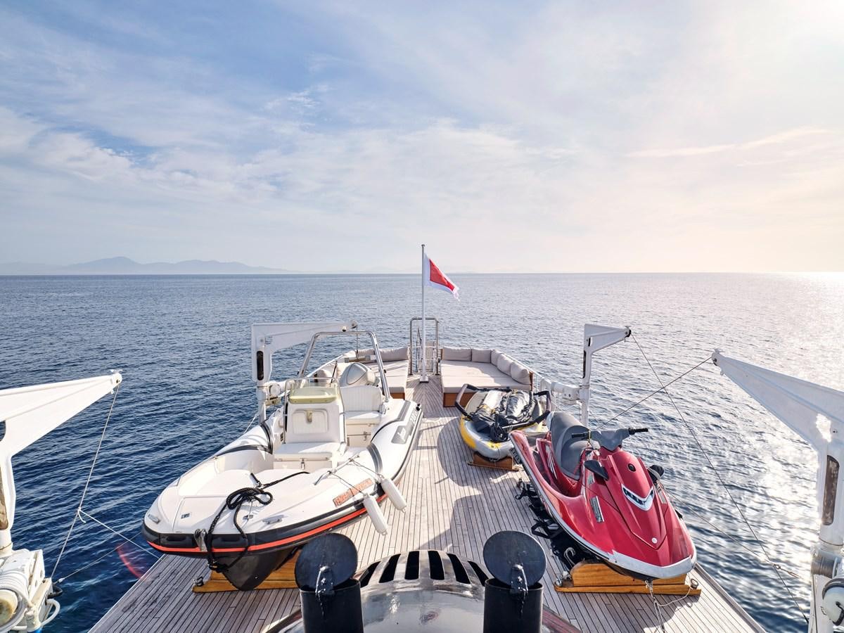 a boat on the water aboard MIDNIGHT SUN Yacht for Sale
