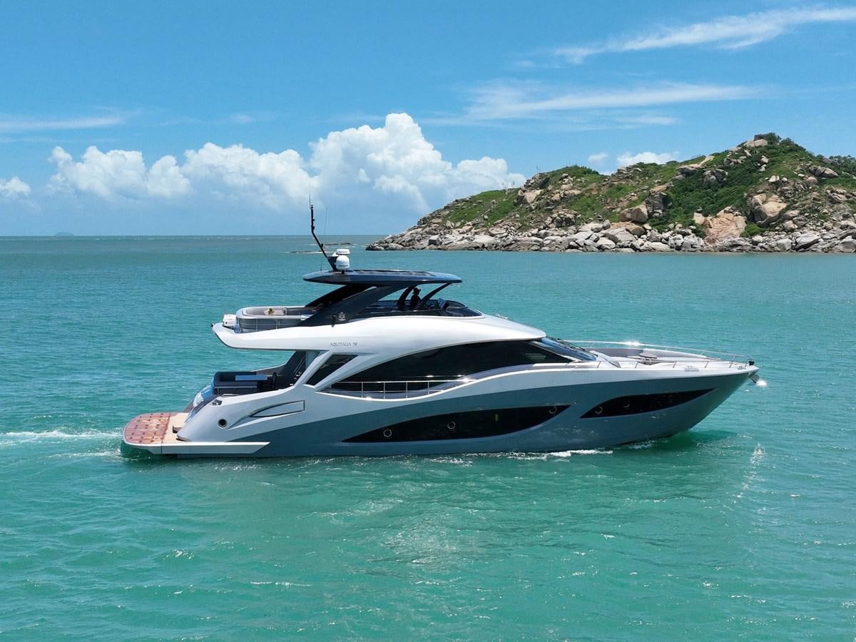 a boat in the water aboard DIVA RITA Yacht for Sale