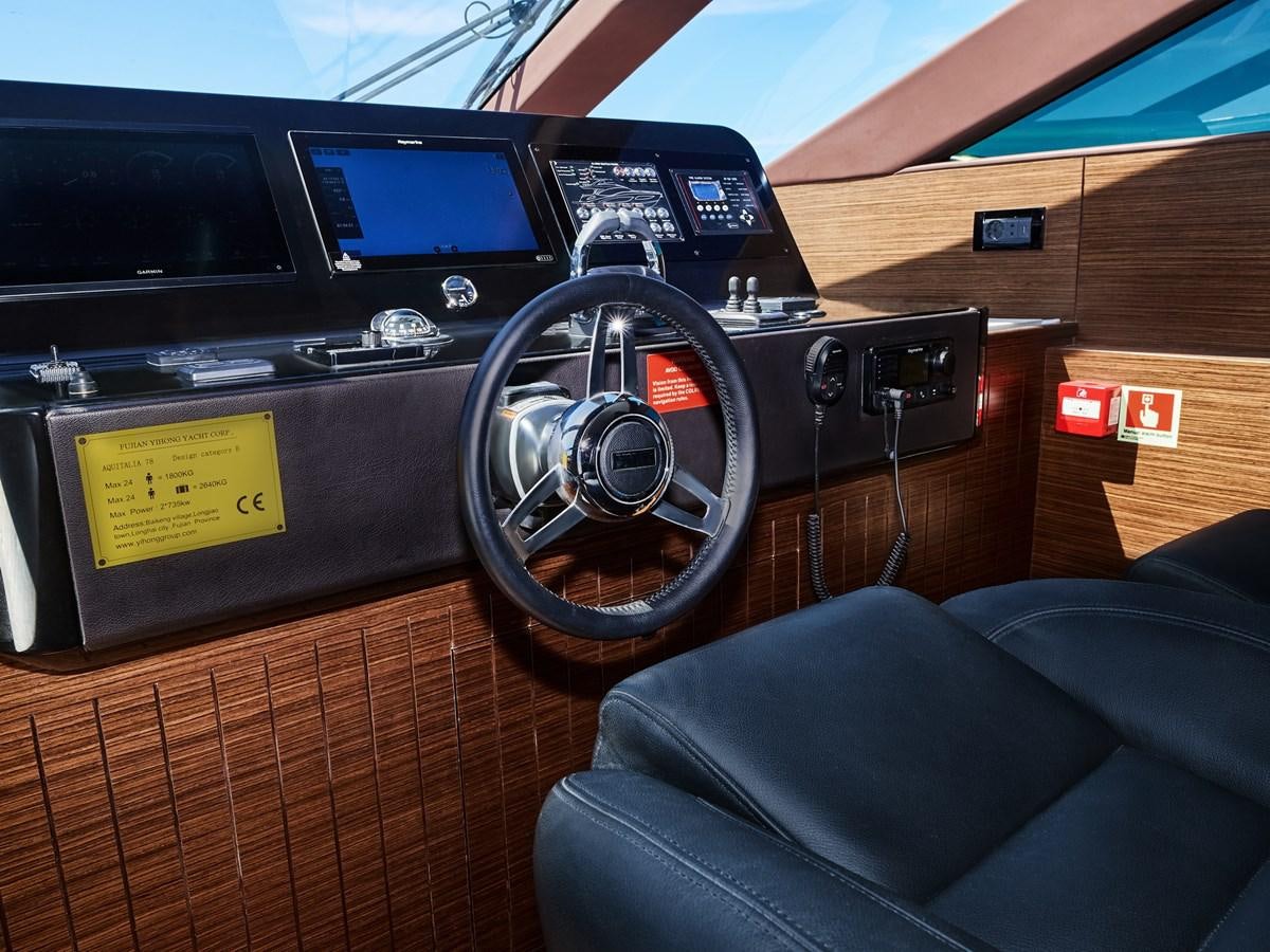 the inside of a vehicle aboard DIVA RITA Yacht for Sale