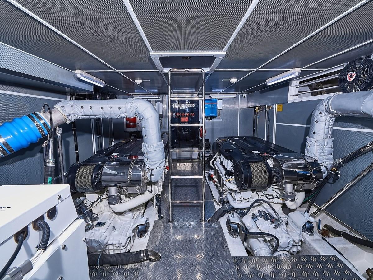 a large room with machinery aboard DIVA RITA Yacht for Sale